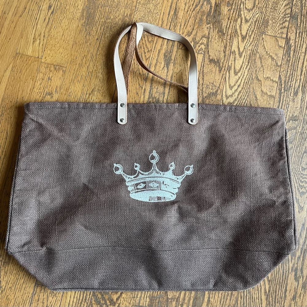 Ballard Crown Brown Jute Tote Bag